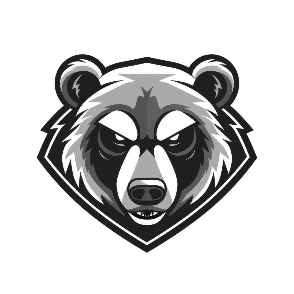 Fierce bear mascot ready for action png