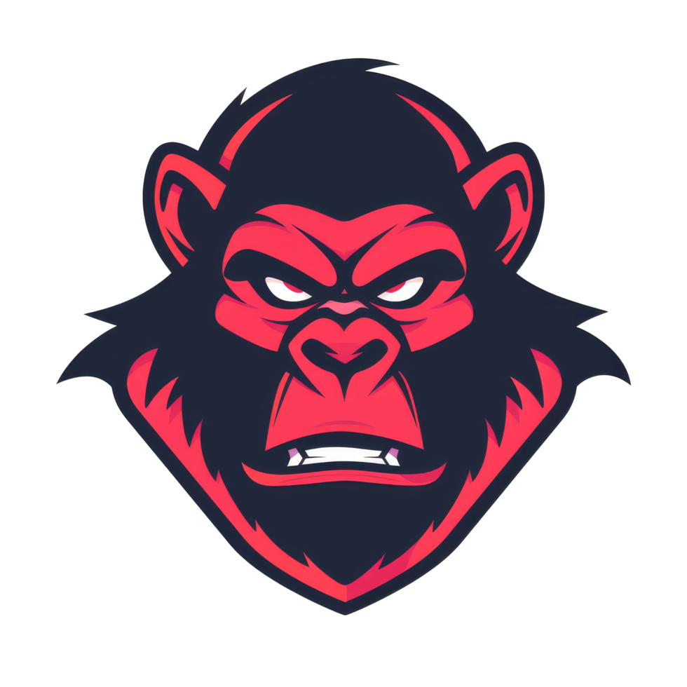 Fierce ape mascot with a determined look png