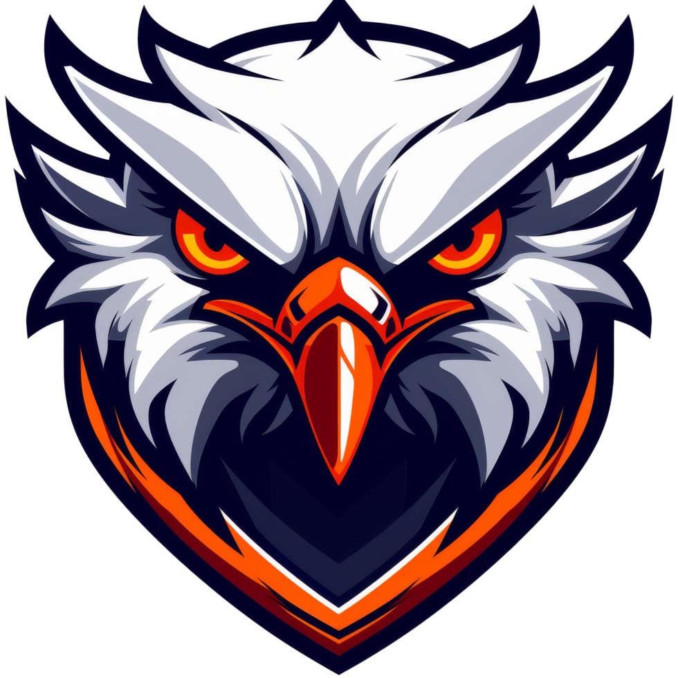 Fierce eagle mascot with intense gaze png