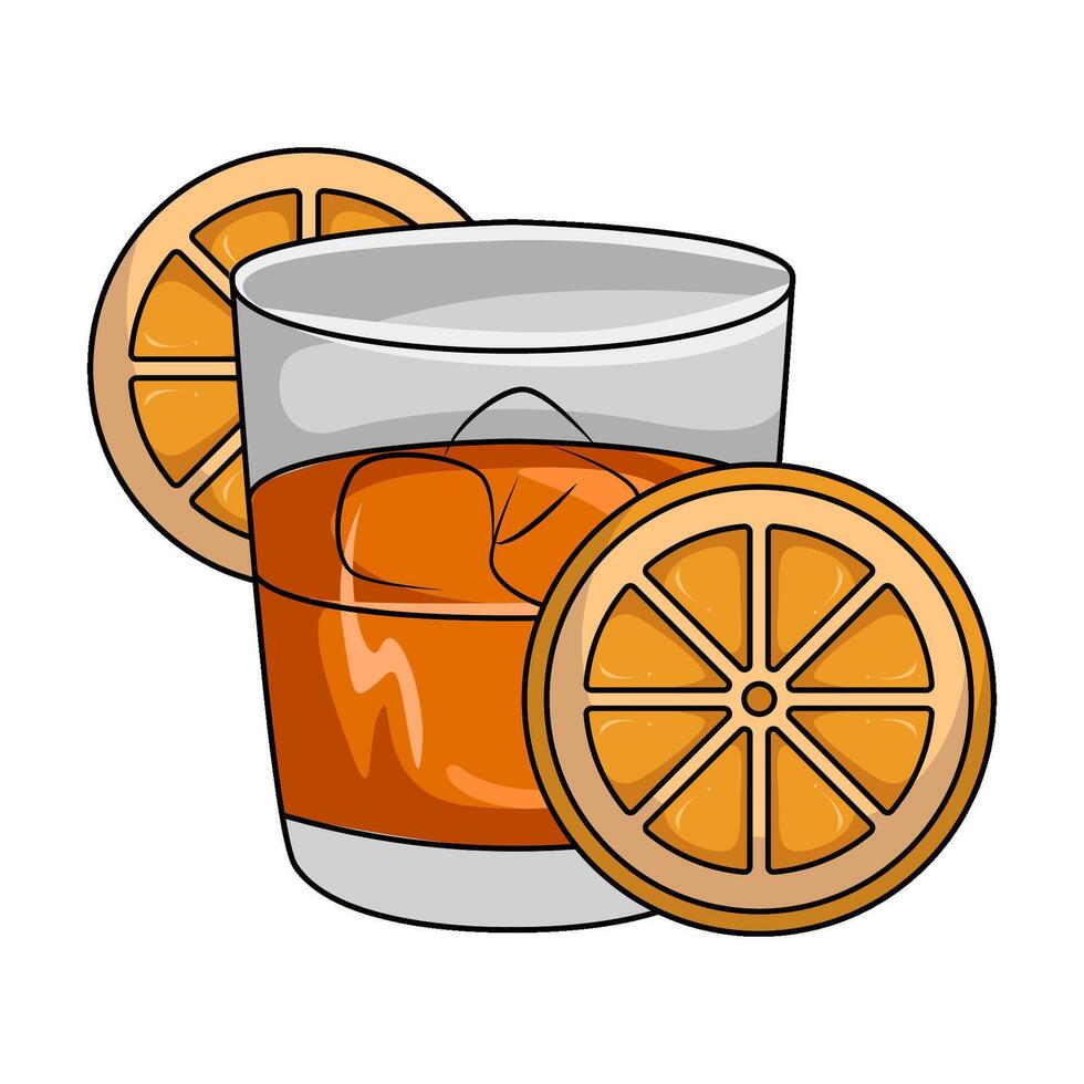 Illustration of orange juice vector