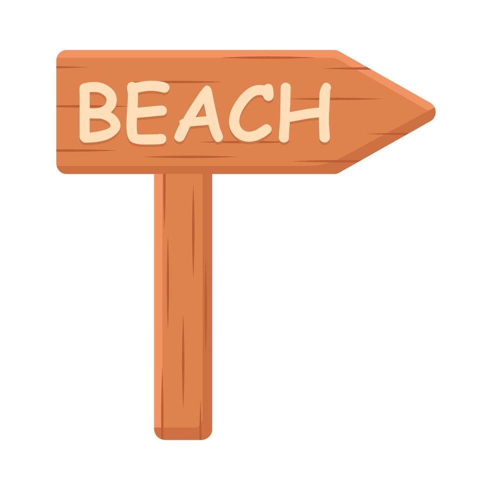 Illustration of beach sign vector