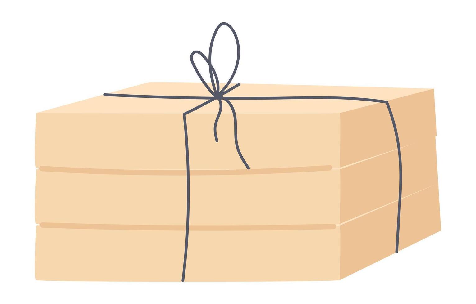 Pizza boxes in flat design. Stack of cardboard pizzeria packages for delivery. illustration isolated. vector