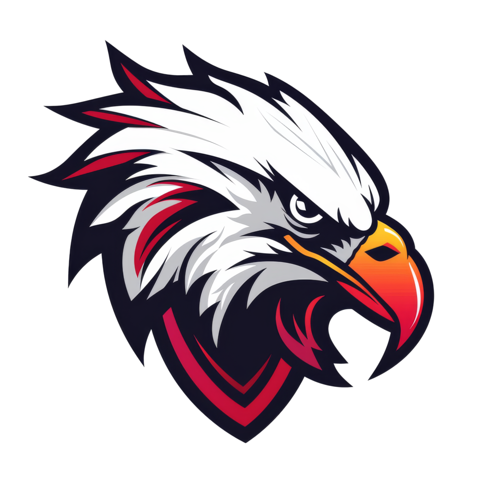 Fierce eagle mascot ready for action png
