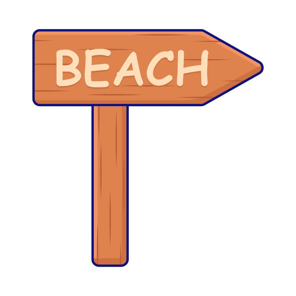 Illustration of beach sign vector