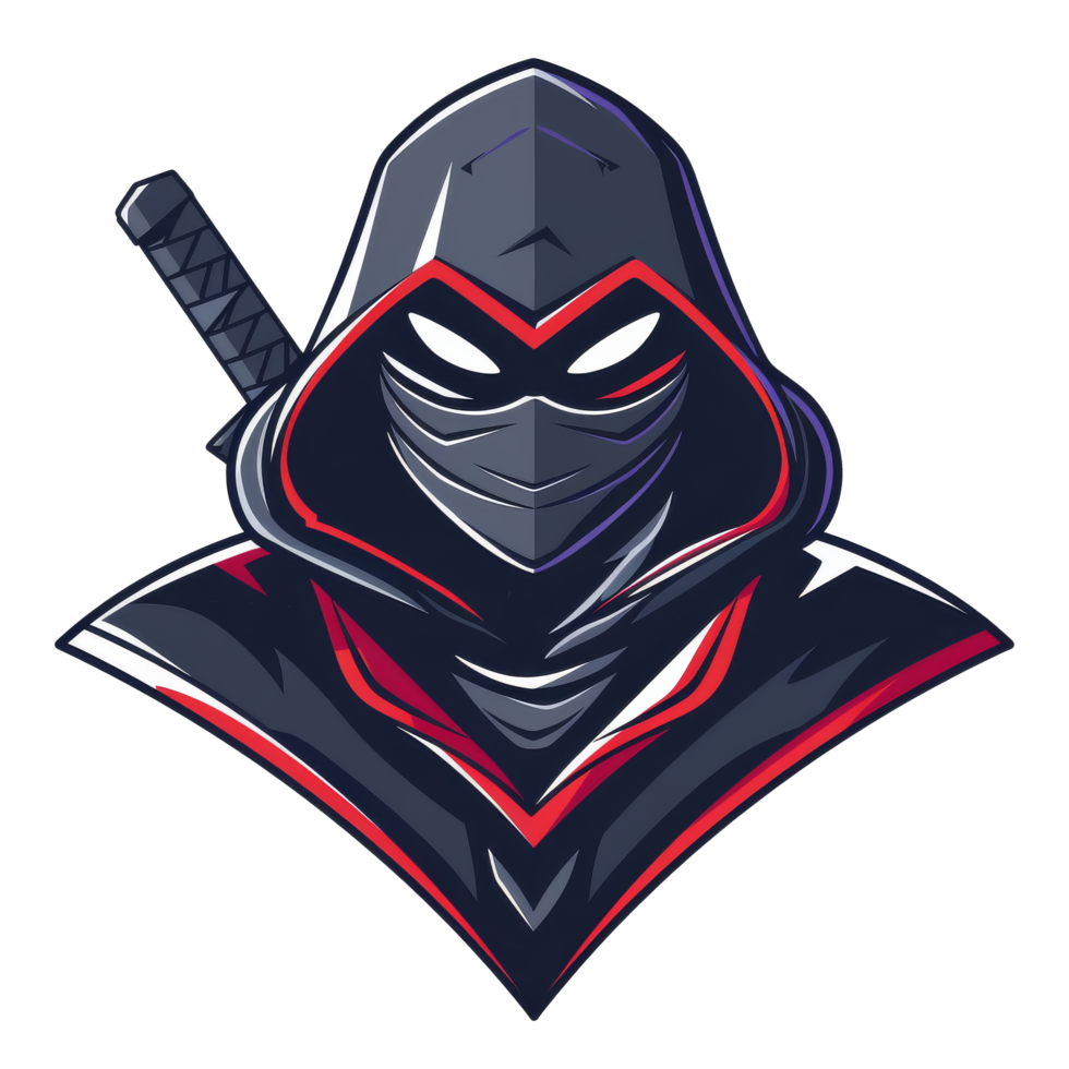 A stylized ninja with a stealthy gaze ready for his next mission png