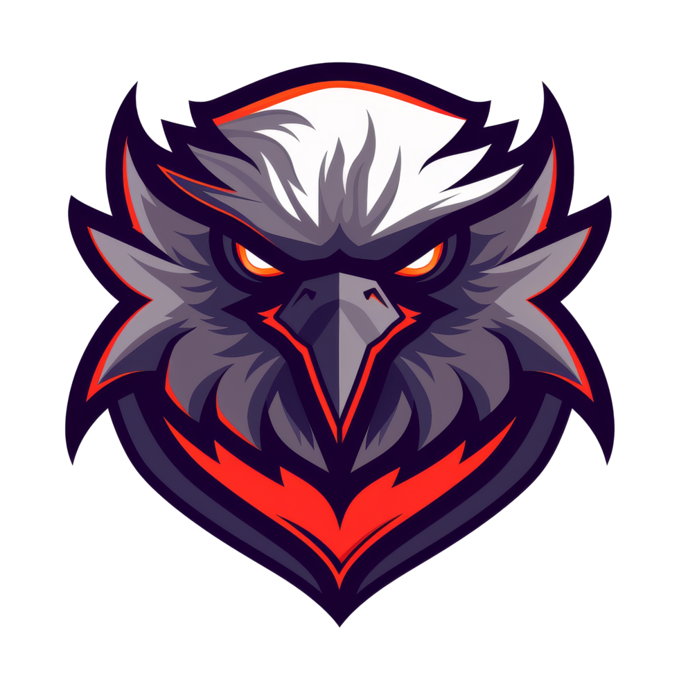 Fierce eagle mascot with a striking gaze png