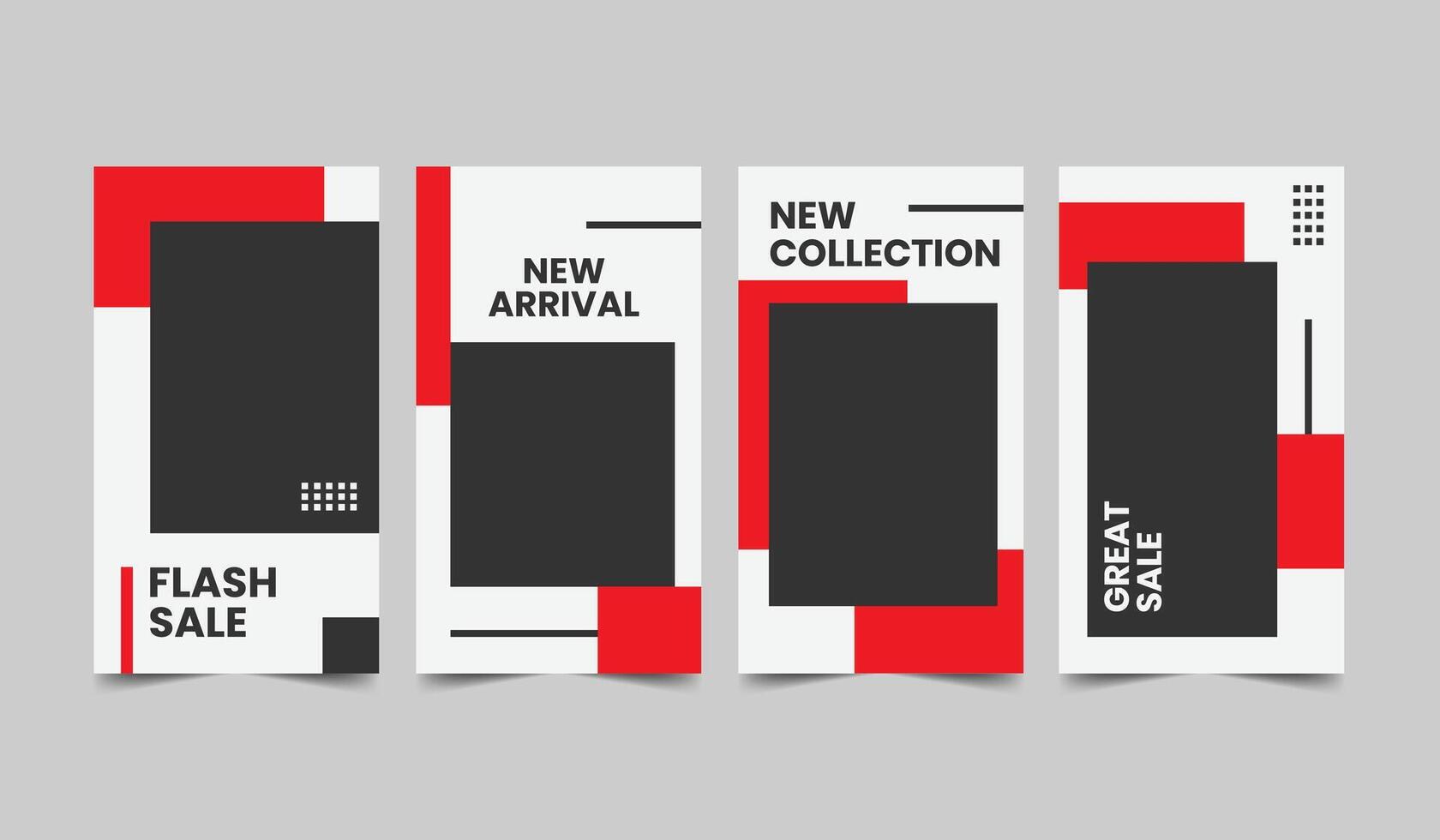 Trendy editable template for social media stories and posts, illustration. vector
