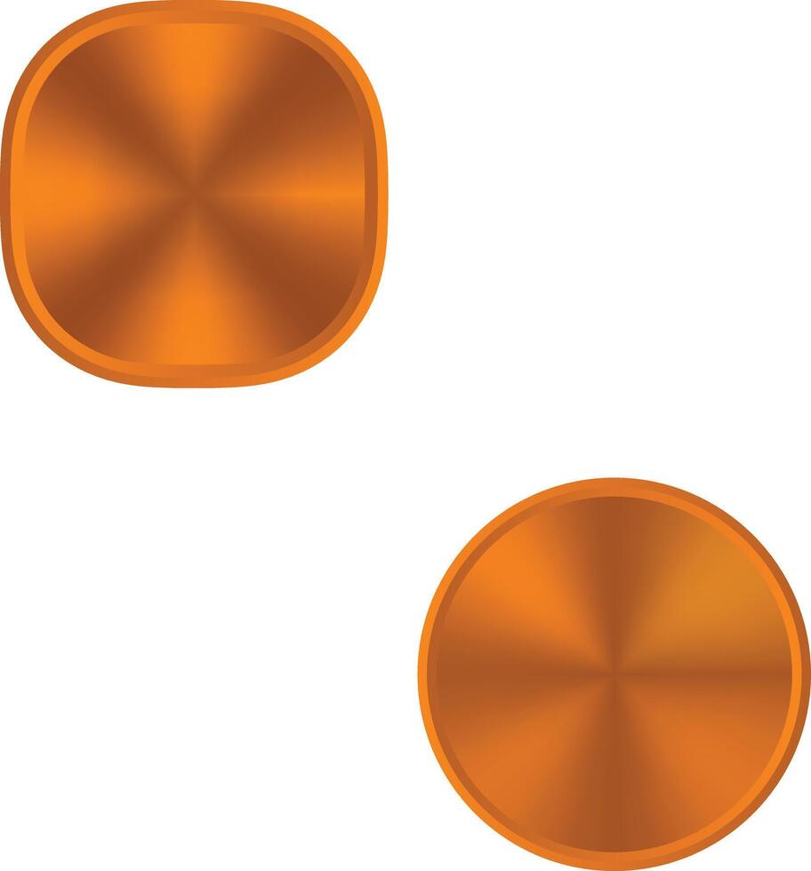 Copper Metalic object vector