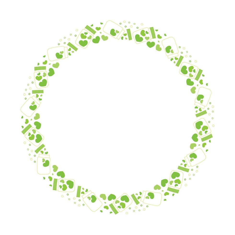 Hand drawn hearts border and frame on white background vector