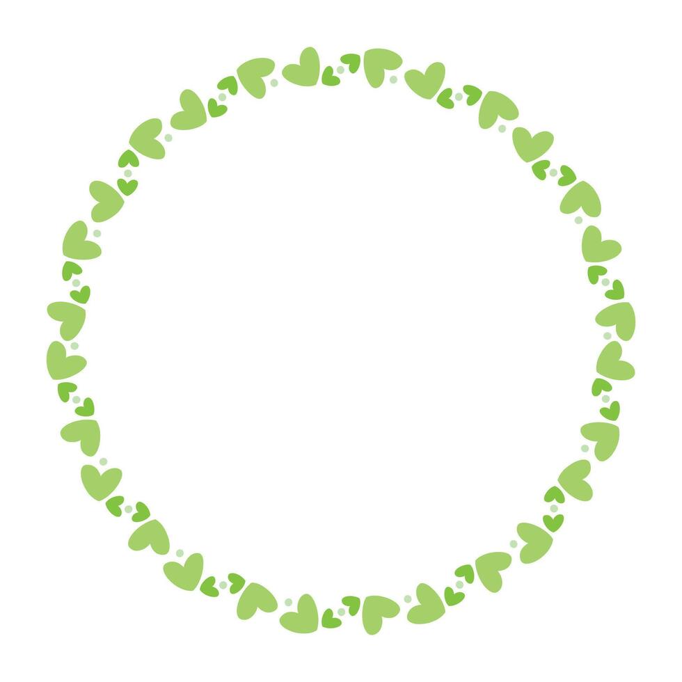 Hand drawn hearts border and frame on white background vector