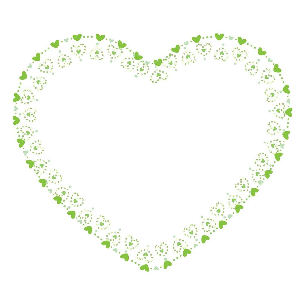 Hand drawn hearts border and frame vector