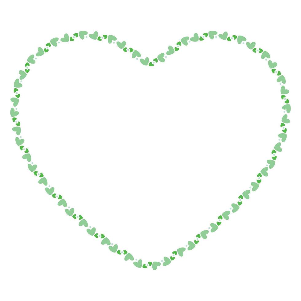 Hand drawn hearts border and frame vector
