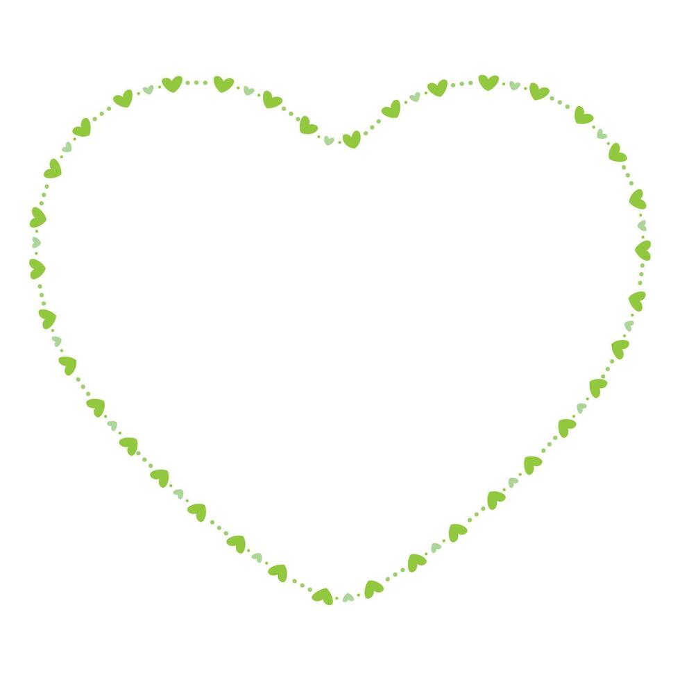 Hand drawn hearts border and frame vector