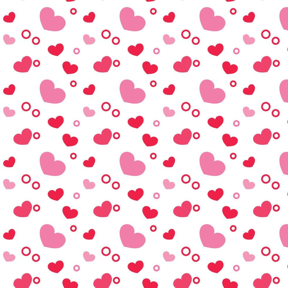 Valentines day pattern with hearts background vector