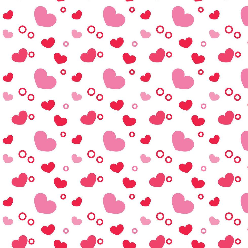 Valentines day pattern with hearts background vector