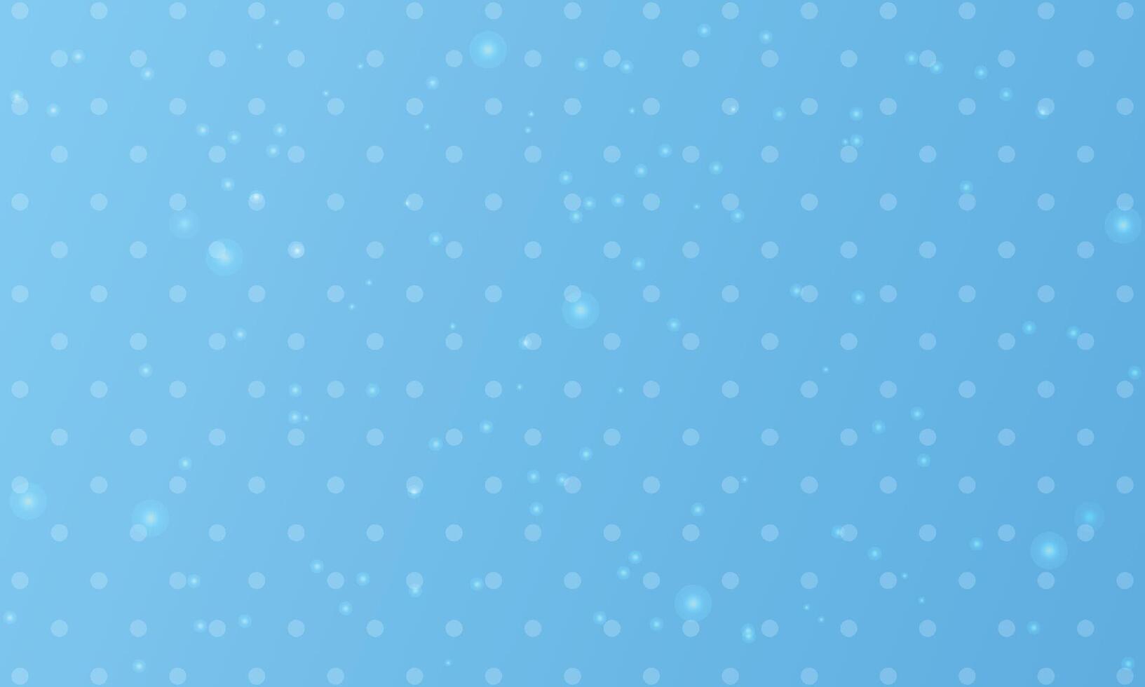 Design blue polka dot with bokeh background vector