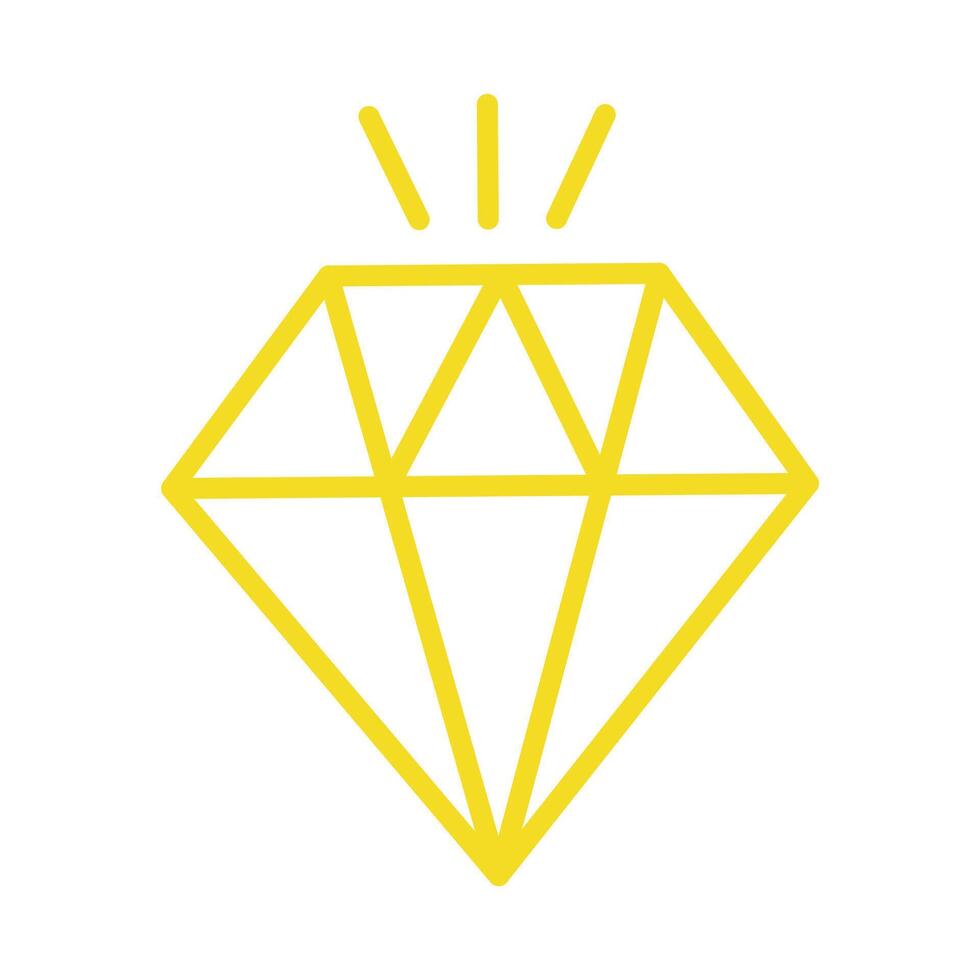 Diamond trendy icon isolated on white background vector