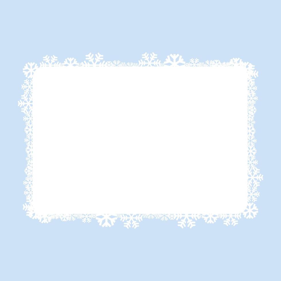Christmas background with a grunge snowflake border vector