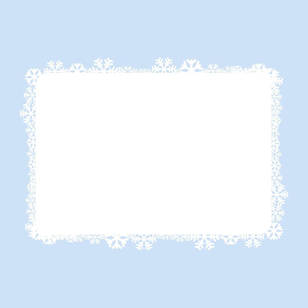 Christmas background with a grunge snowflake border vector