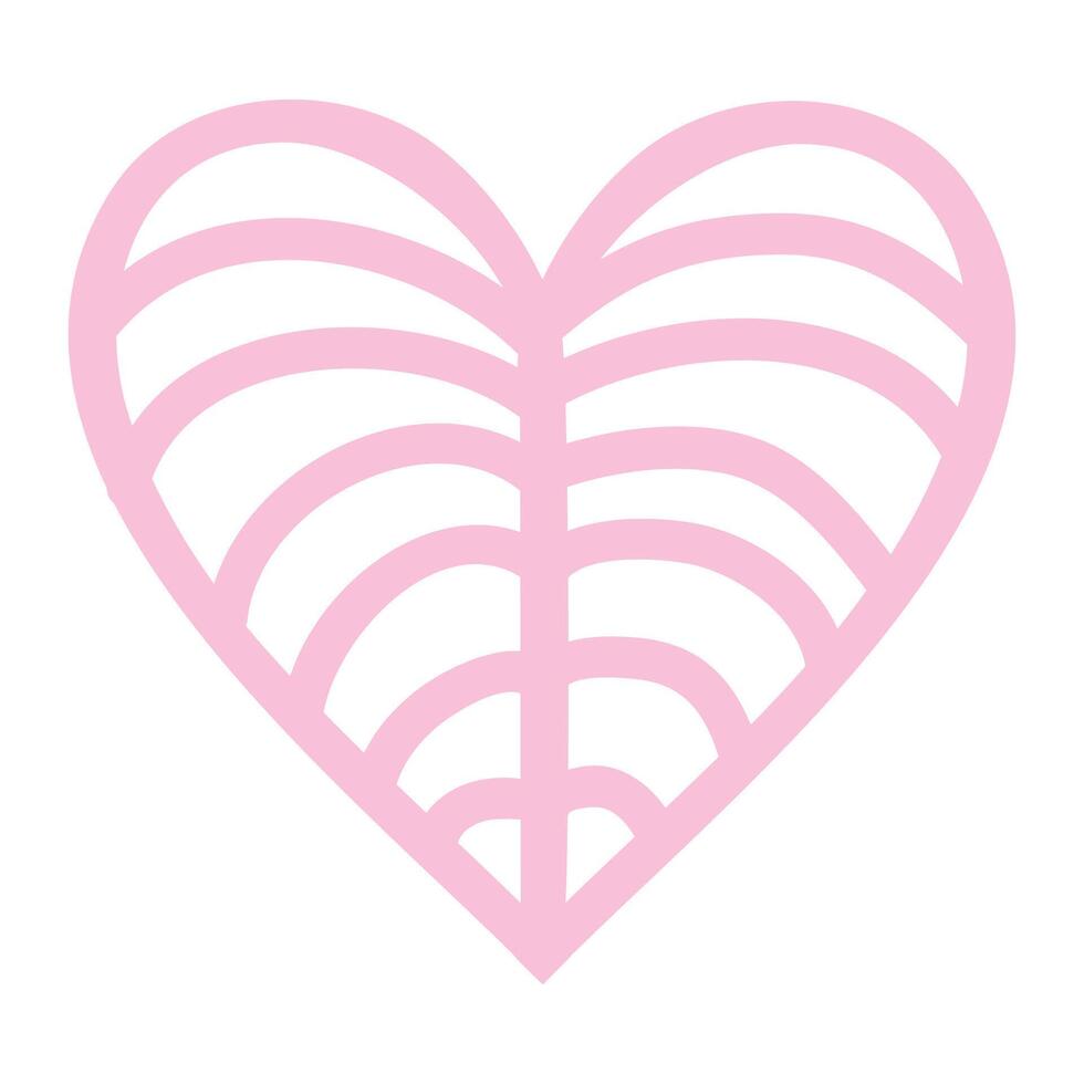 Doodle Line Heart illustration on white vector
