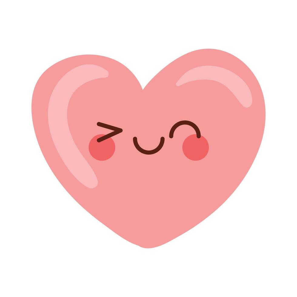Doodle hand drawn heart drawing on white background vector