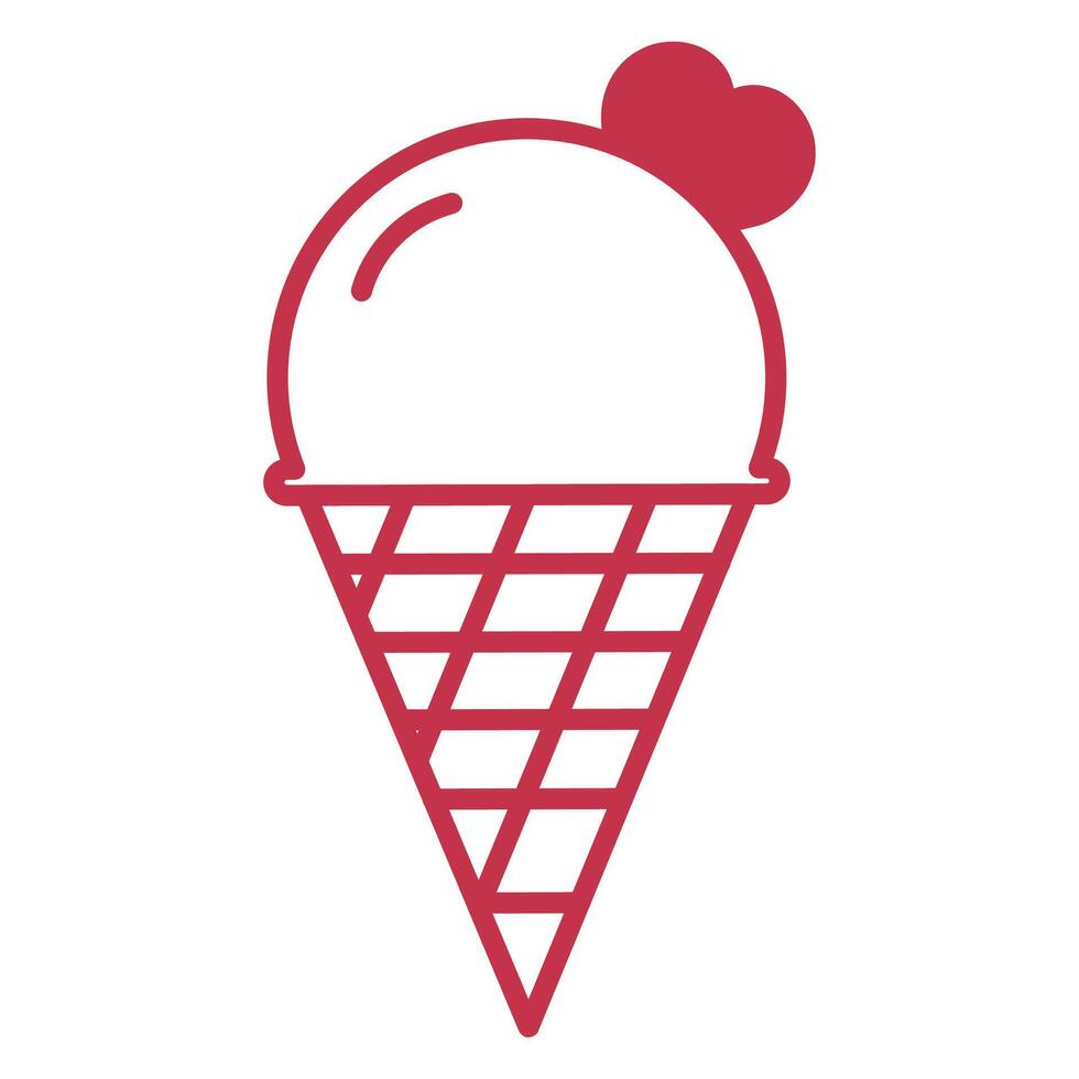 Hand drawn element ice cream on white background vector