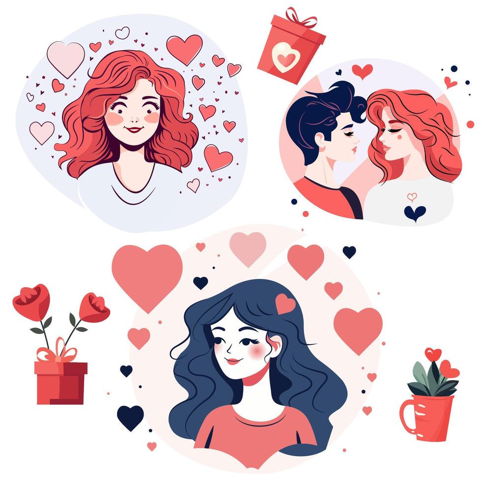 valentine's day theme vector