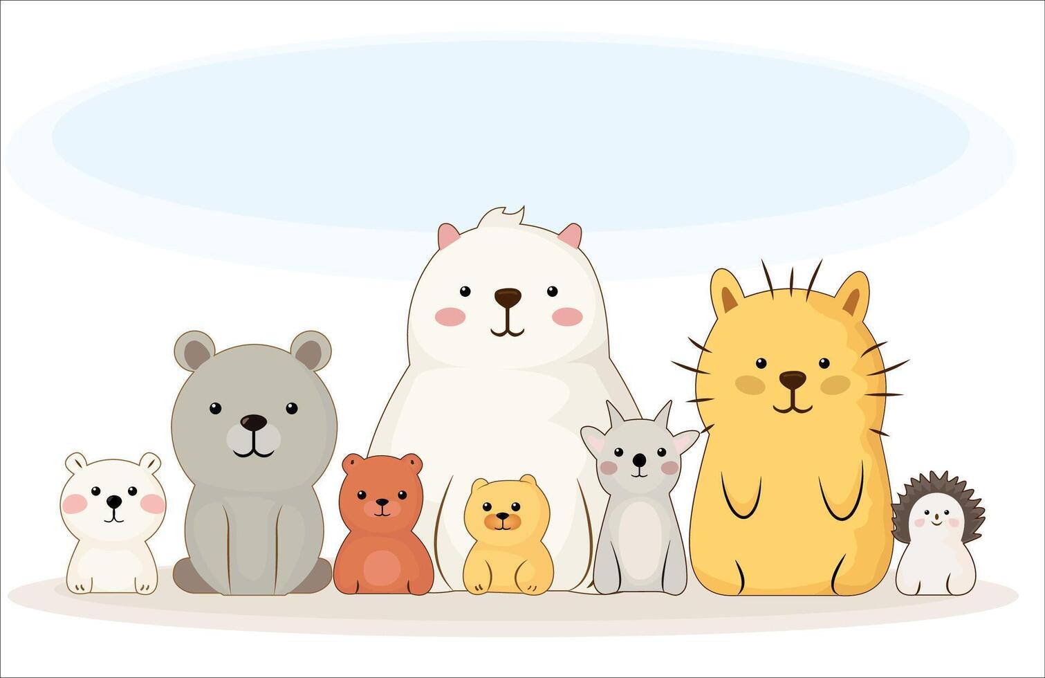 Various funny animals vector