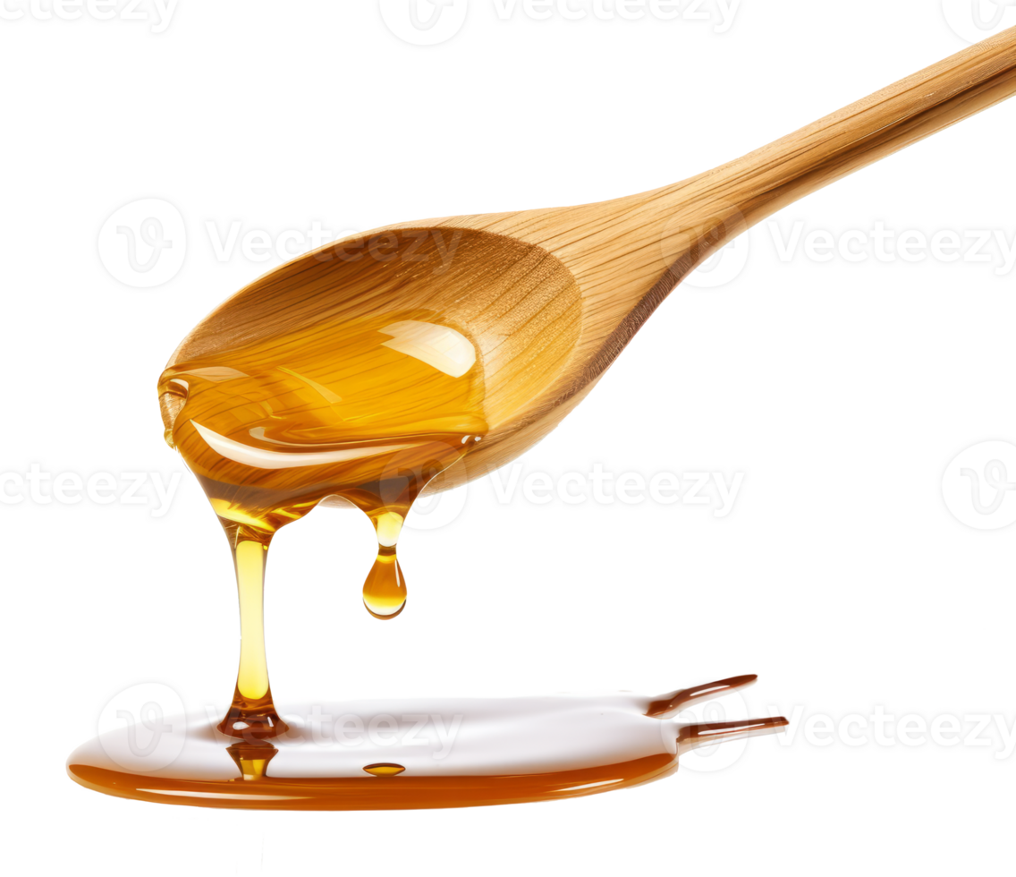 wooden honey dipper isolated on transparent background png