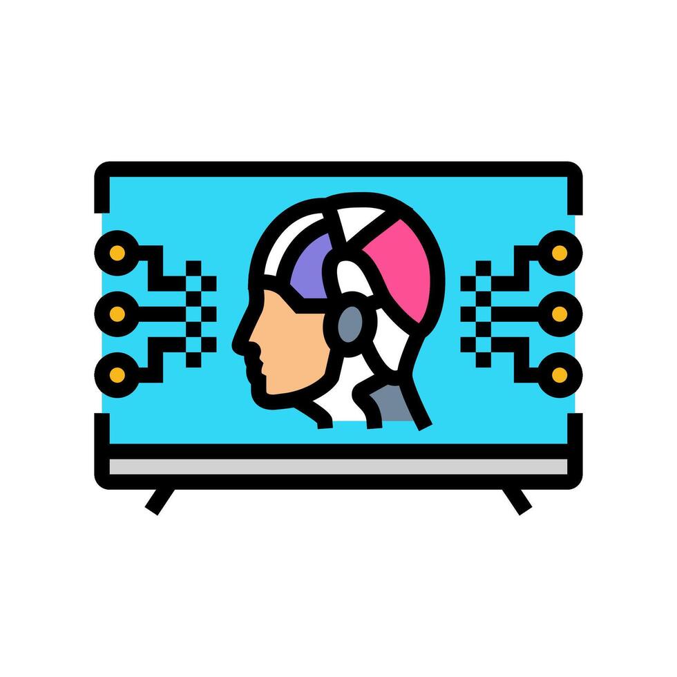 cyberpunk movie color icon illustration vector