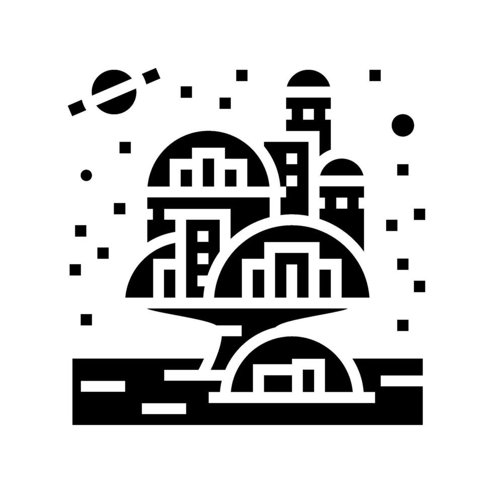 retro futurism cyberpunk glyph icon illustration vector
