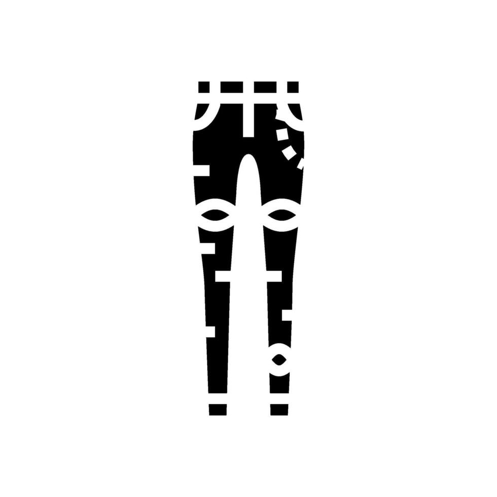 skinny jeans emo glyph icon illustration vector