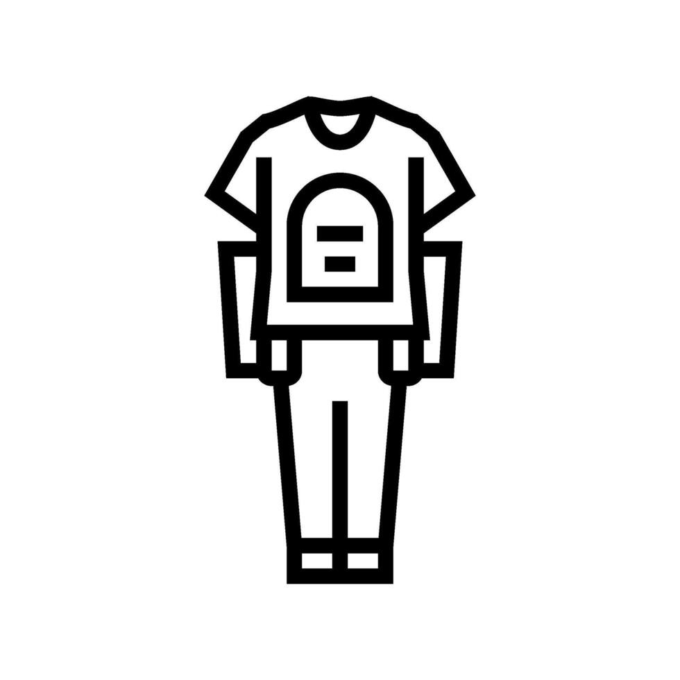 dark clothing emo line icon illustration vector