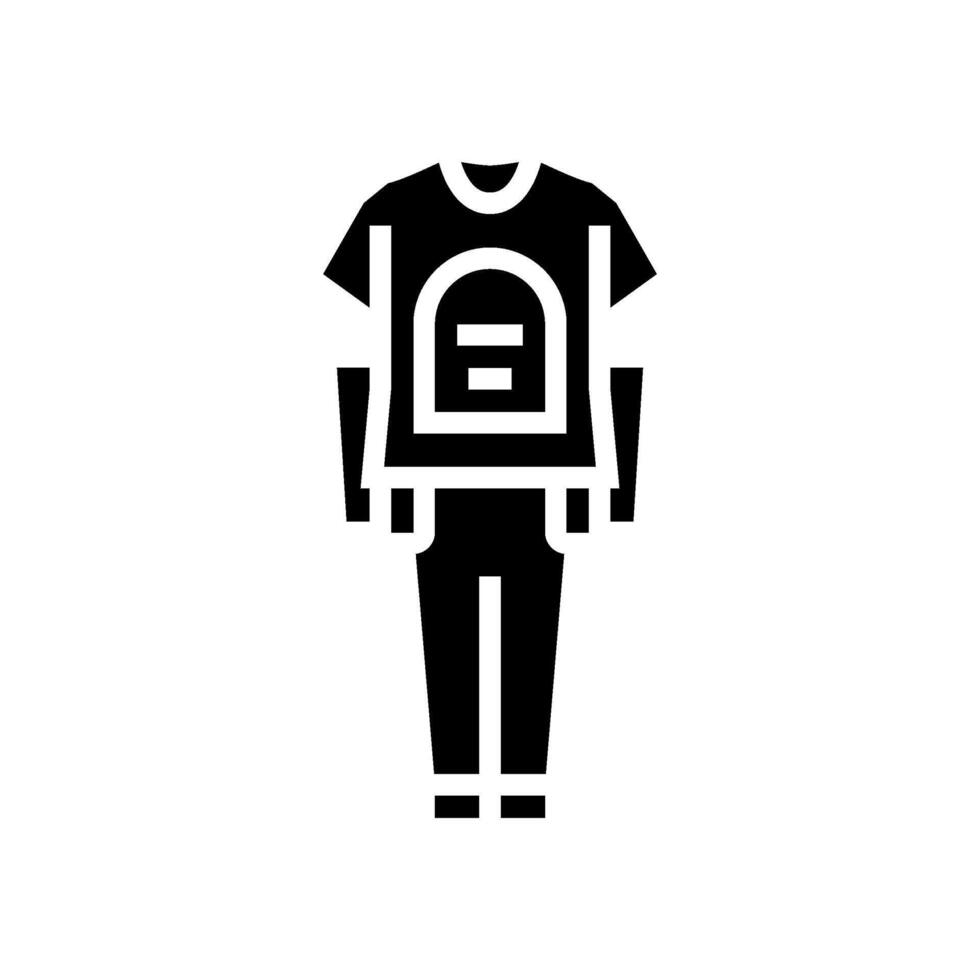 dark clothing emo glyph icon illustration vector