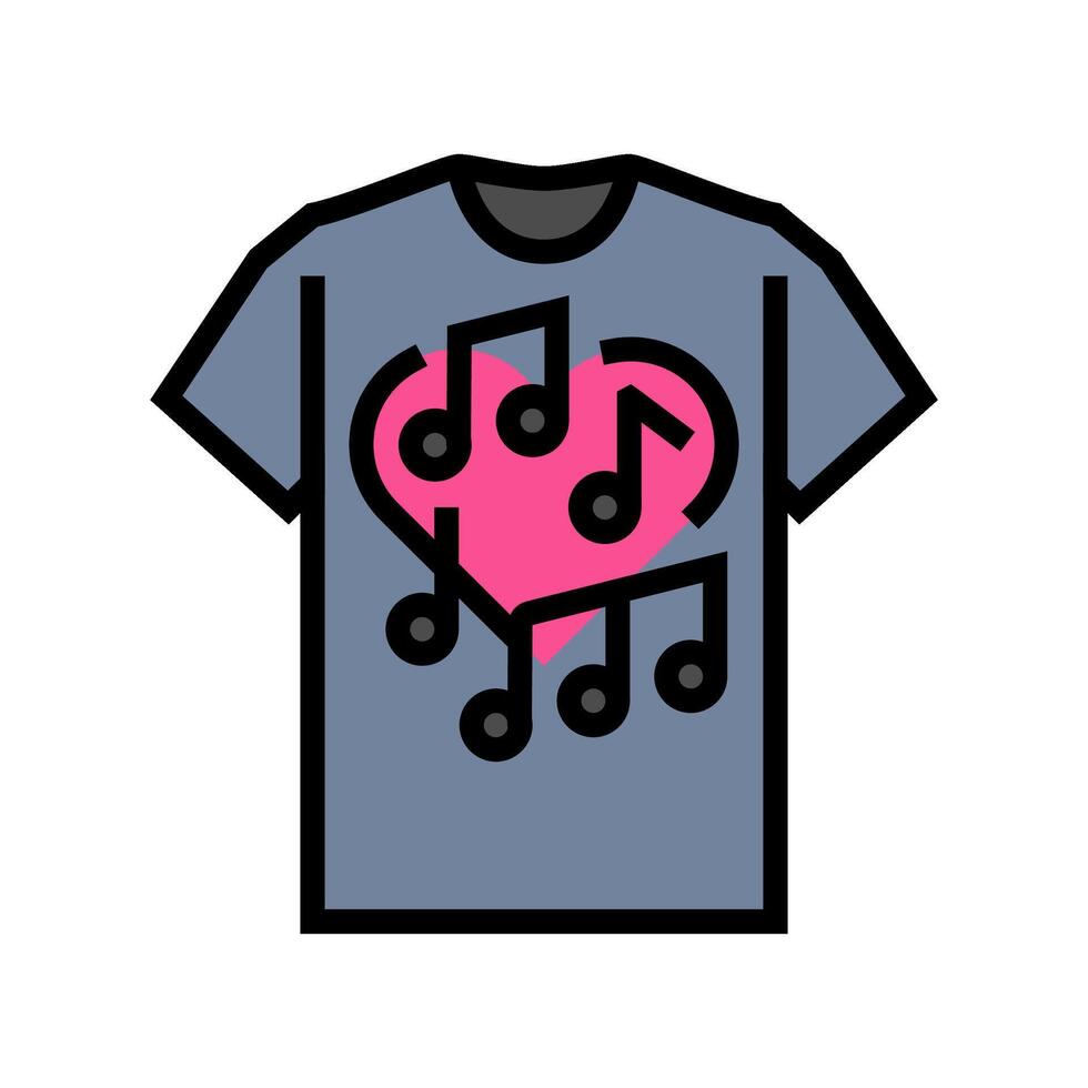 band tshirt color icon illustration vector