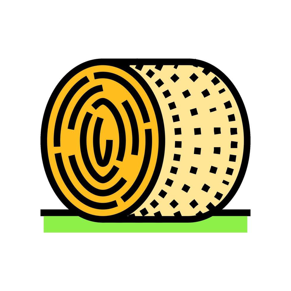 hay bales farmer color icon illustration vector