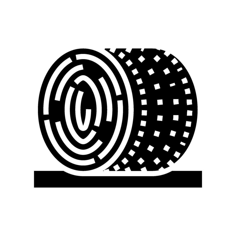 hay bales farmer glyph icon illustration vector