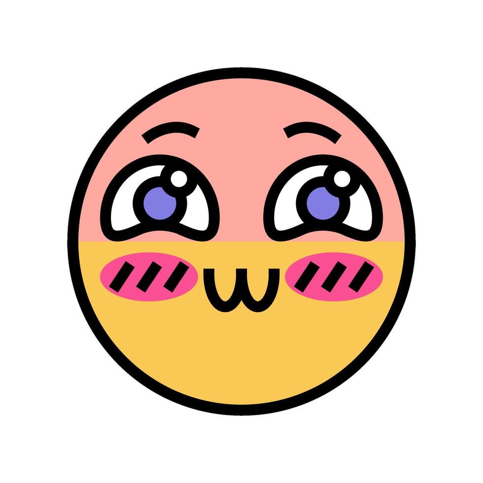 cute kawaii color icon illustration vector