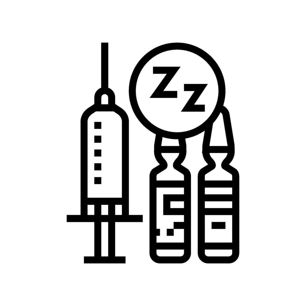 anesthetics medicines pharmacy line icon illustration vector