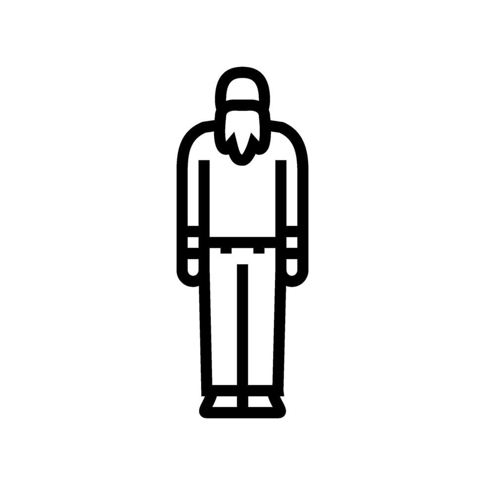 adulto antiguo hombre línea icono ilustración vector