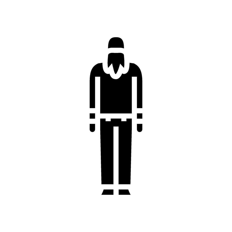 adult old man glyph icon illustration vector