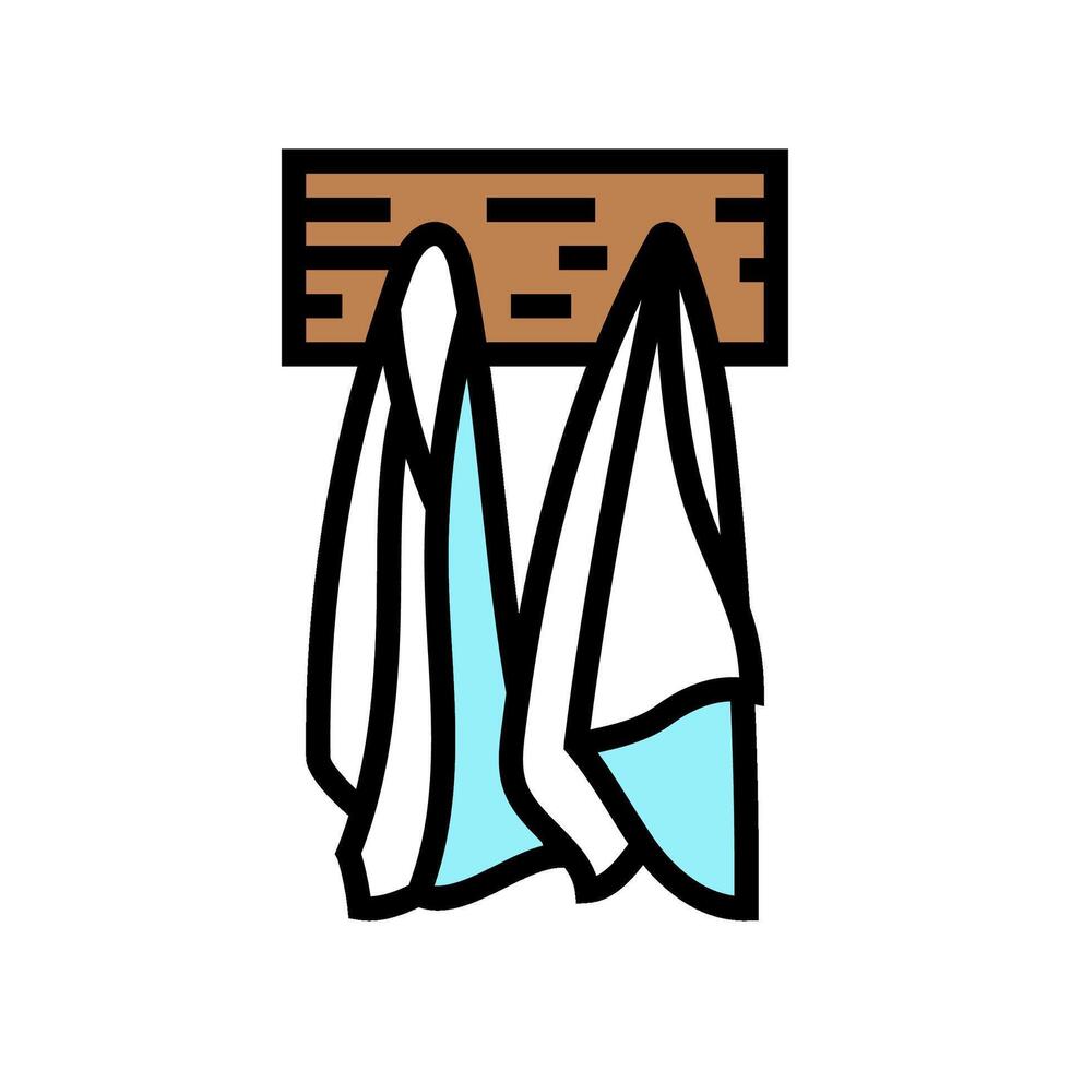 towel sauna color icon illustration vector