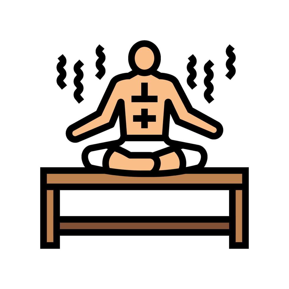 relaxation sauna color icon illustration vector