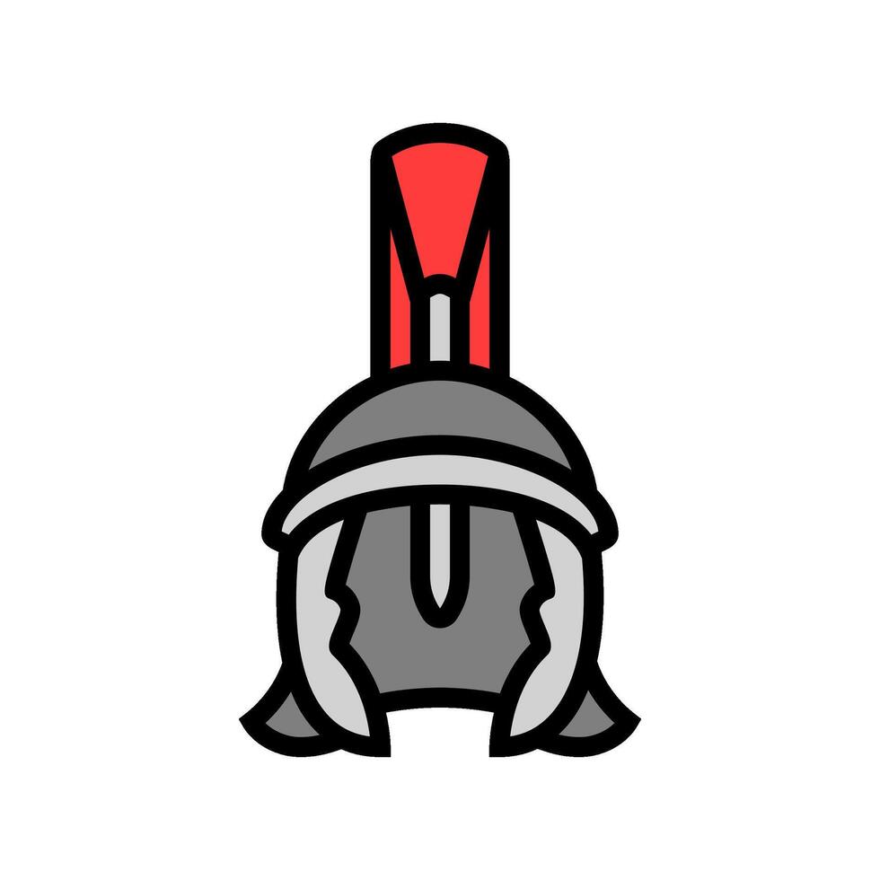 helmet spartan roman greek color icon illustration vector