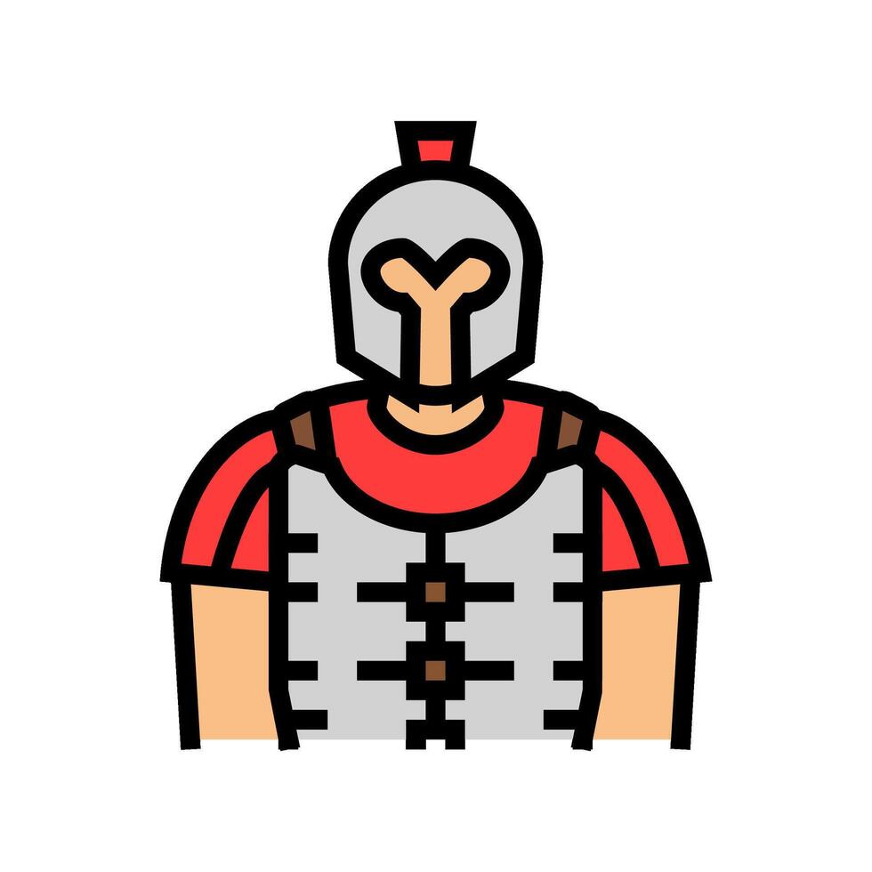 gladiator spartan roman greek color icon illustration vector