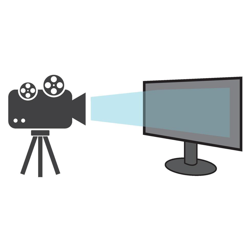 film projector icon illustrator design vector