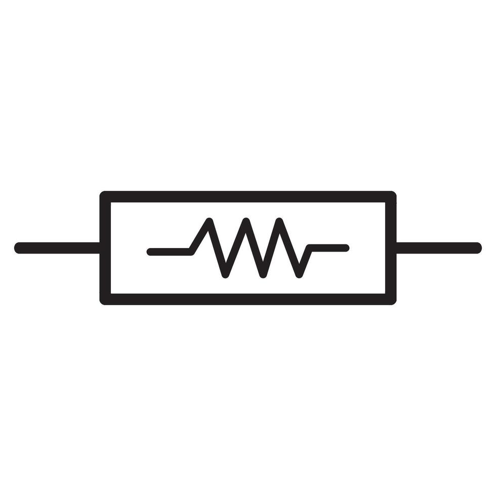 Electrical resistor icon illustration design vector