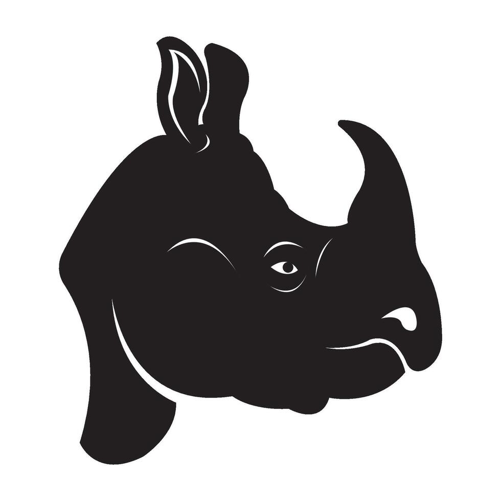 rhino icon illustration design template vector