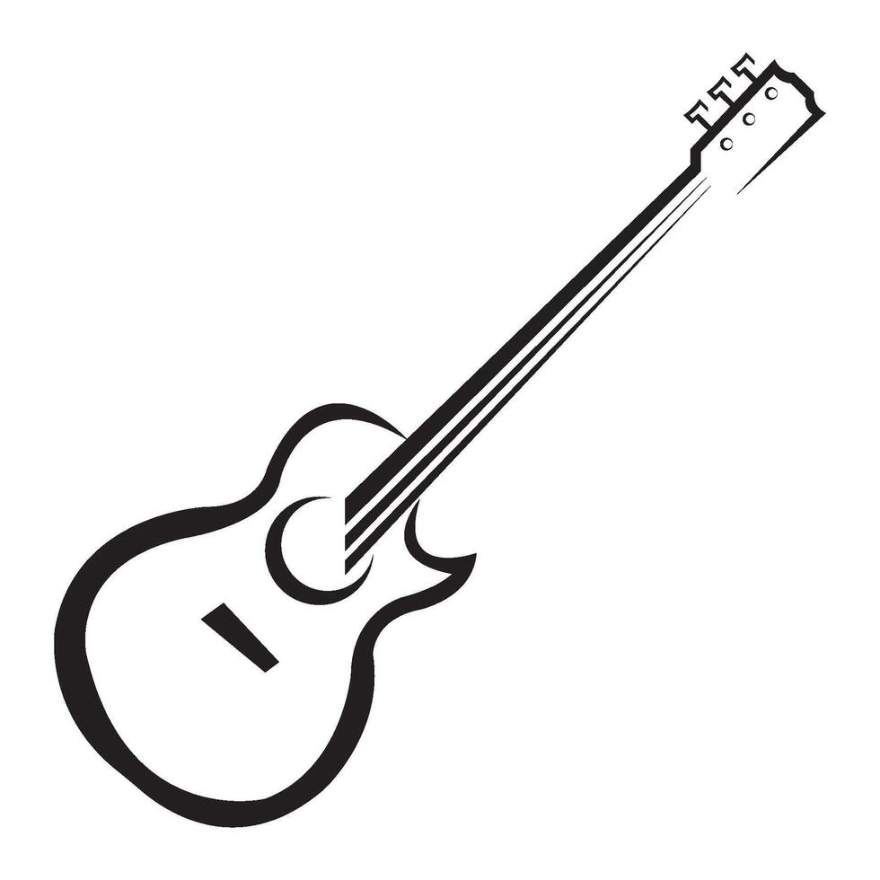 guitarra icono ilustración diseño modelo vector