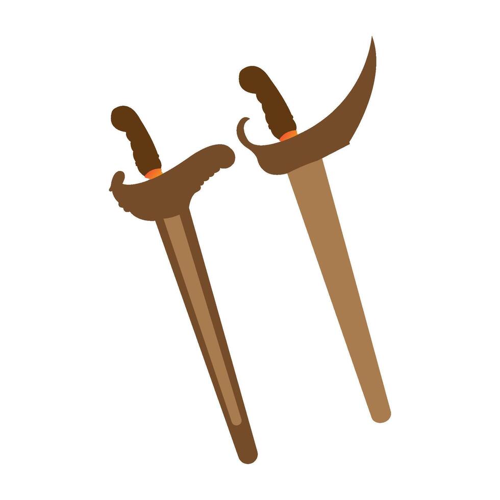Javanese keris icon illustration design vector